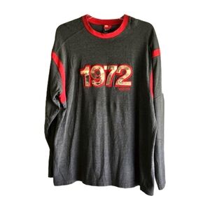 Ecko Unltd. Vintage Long Sleeve Gray And Red Shirt  T-shirt Mens XXL 1972 Cotton